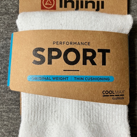 Injinji Toe Socks Sport Original Weight Crew L White - Picture 11 of 15